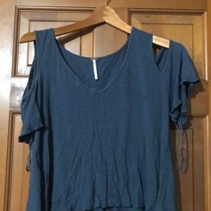 Free People Cold Shoulder T-shirt size small